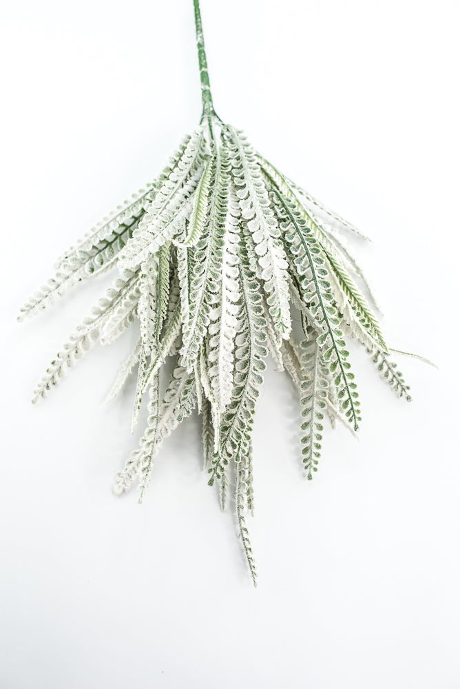 Snowy Green Plastic Leaves Bush - Greenery Market86616SNOW