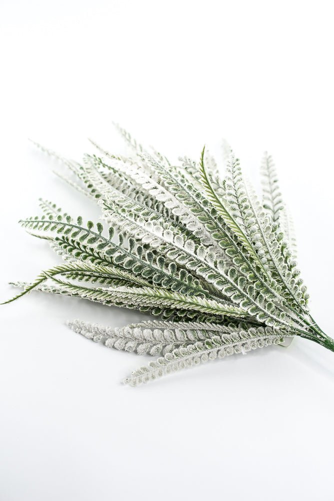 Snowy Green Plastic Leaves Bush - Greenery Market86616SNOW