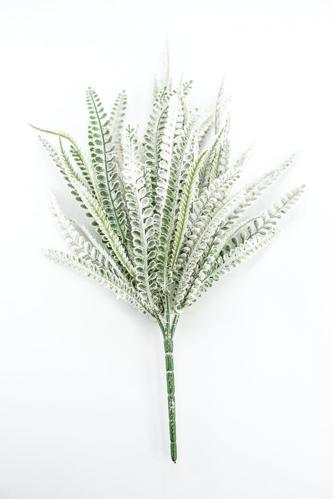 Snowy Green Plastic Leaves Bush - Greenery Market86616SNOW