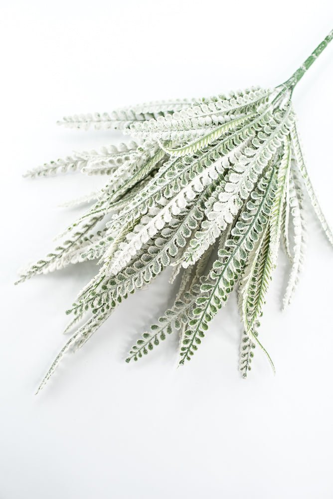 Snowy Green Plastic Leaves Bush - Greenery Market86616SNOW