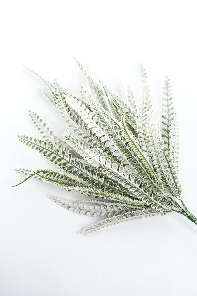 Snowy Green Plastic Leaves Bush - Greenery Market86616SNOW