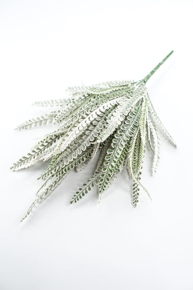 Snowy Green Plastic Leaves Bush - Greenery Market86616SNOW