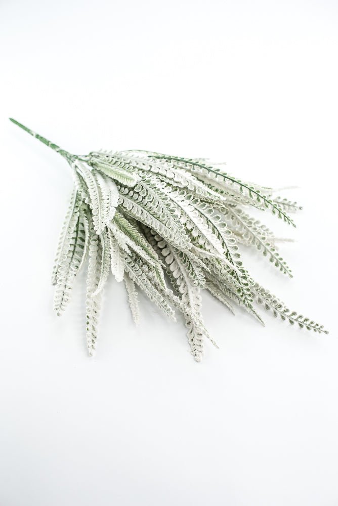 Snowy Green Plastic Leaves Bush - Greenery Market86616SNOW