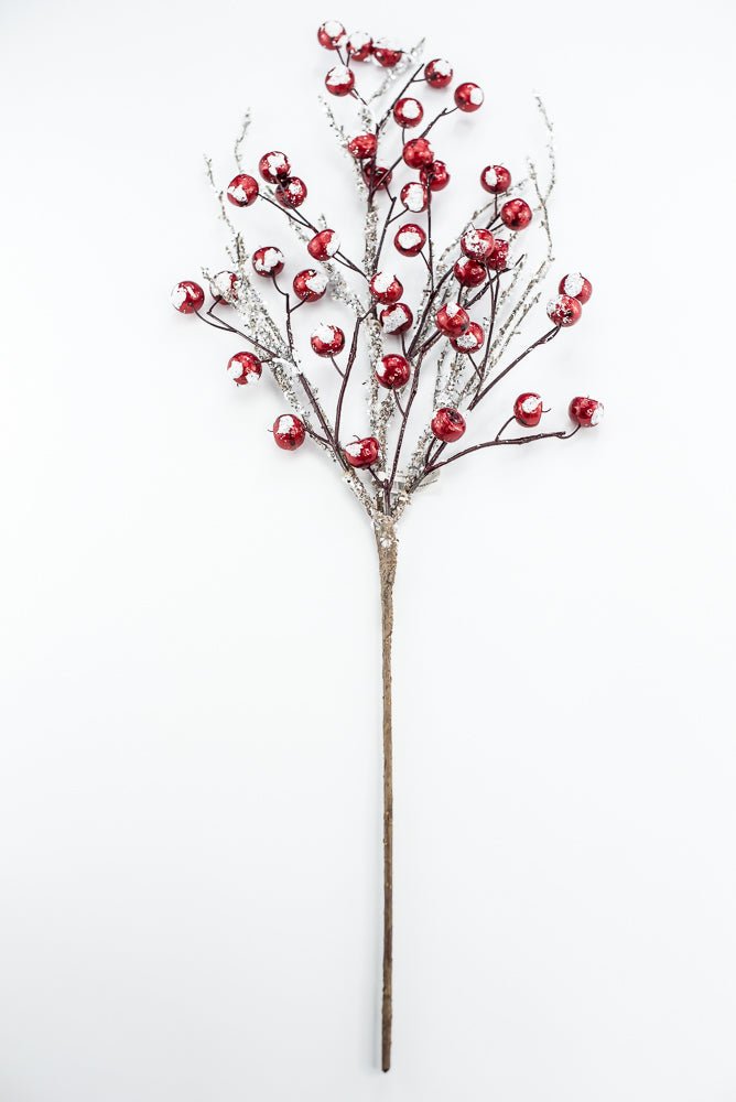 Snowy Luster Red Crabapple Spray - Greenery MarketBerriesXB514 - R