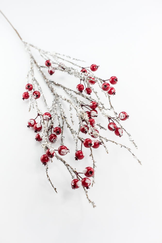 Snowy Luster Red Crabapple Spray - Greenery MarketBerriesXB514 - R
