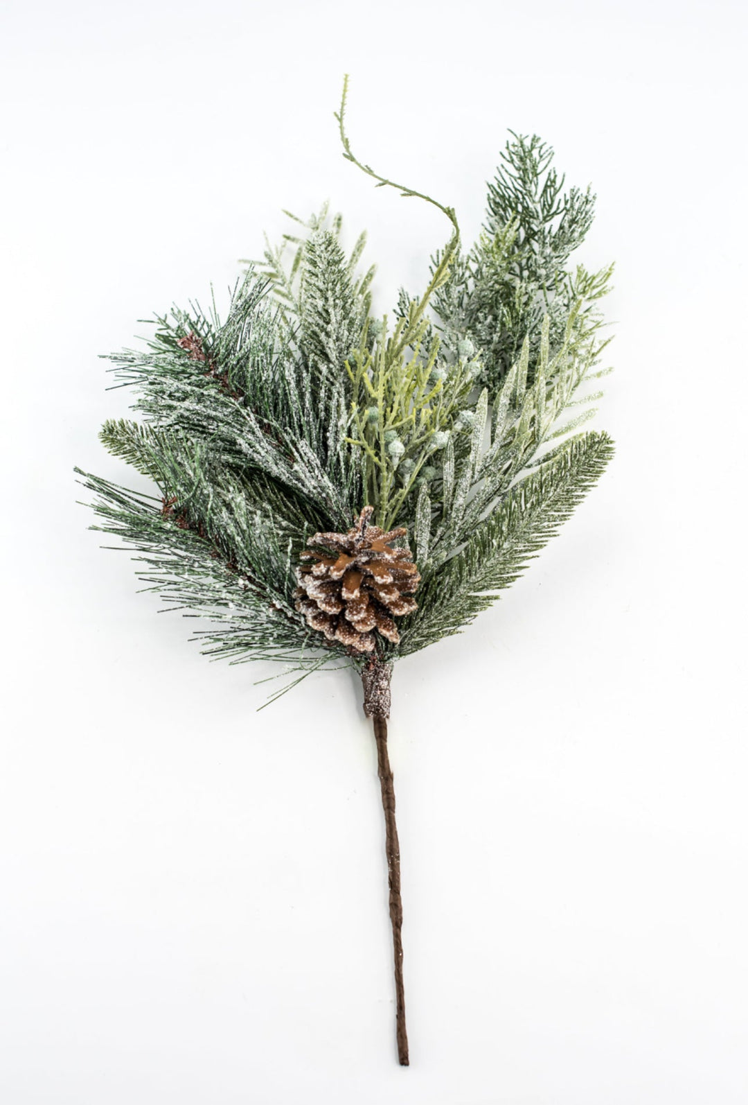 Snowy mixed pine and cone pick - Greenery MarketArtificial Flora86166SP18