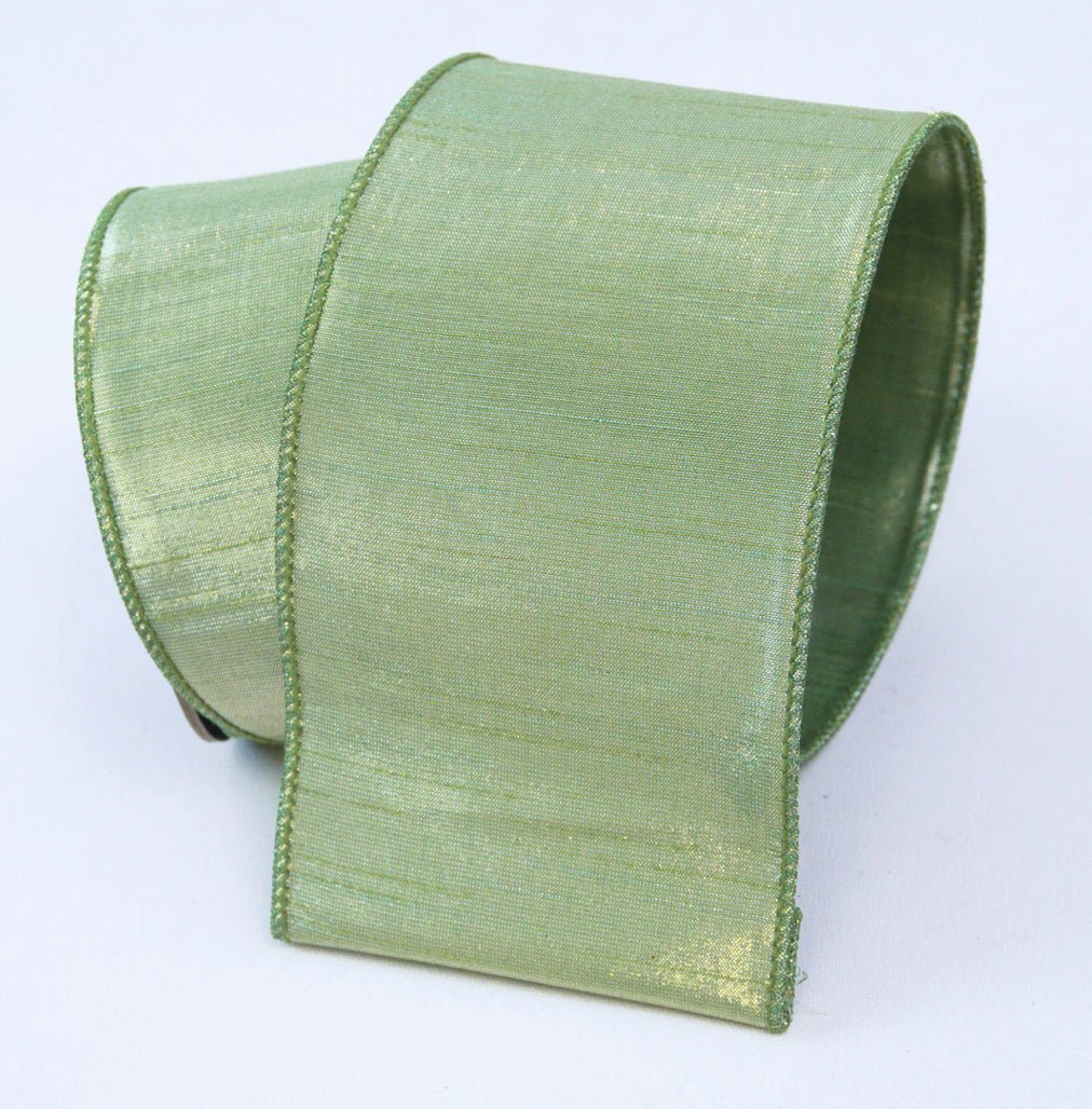 Soft minty green luster 2.5” farrisilk wired ribbon - Greenery MarketRibbons & TrimRG590 - 30