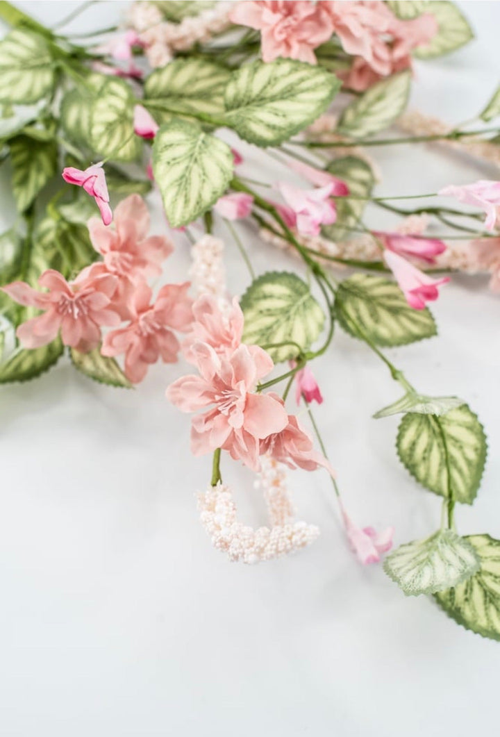 Soft Pink Mixed Spring Blossom Bush - 21" - Greenery Market40394-PK