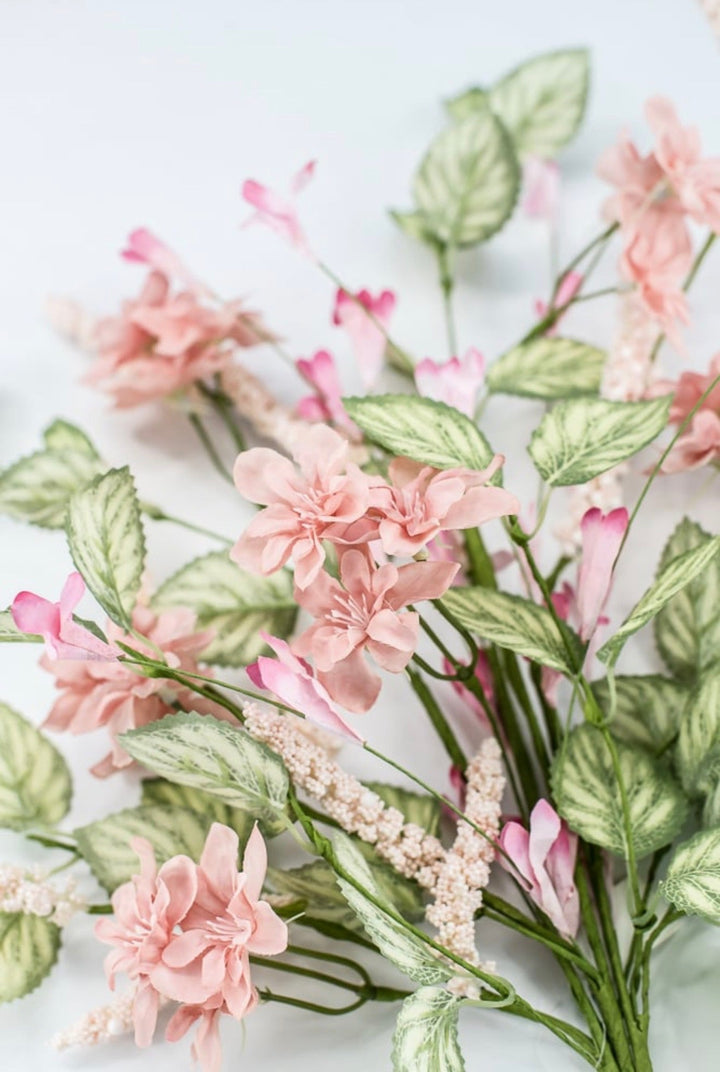 Soft Pink Mixed Spring Blossom Bush - 21" - Greenery Market40394-PK