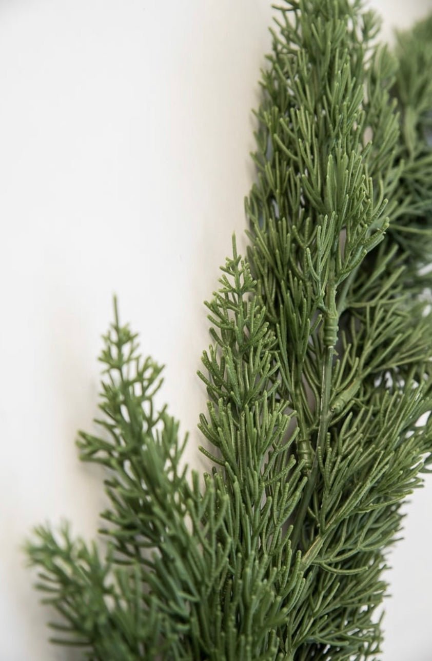 Soft touch artificial cedar pine garland 6’ - Greenery Marketgreenery82054