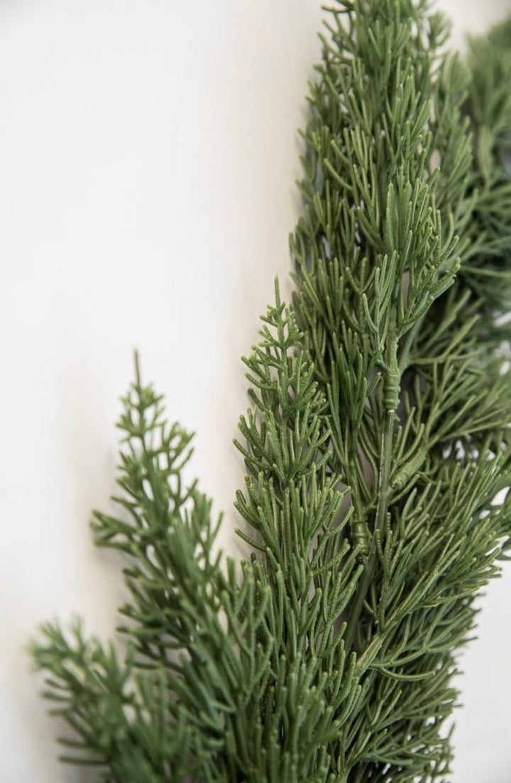 Soft touch artificial cedar pine garland 6’ - Greenery Marketgreenery82054