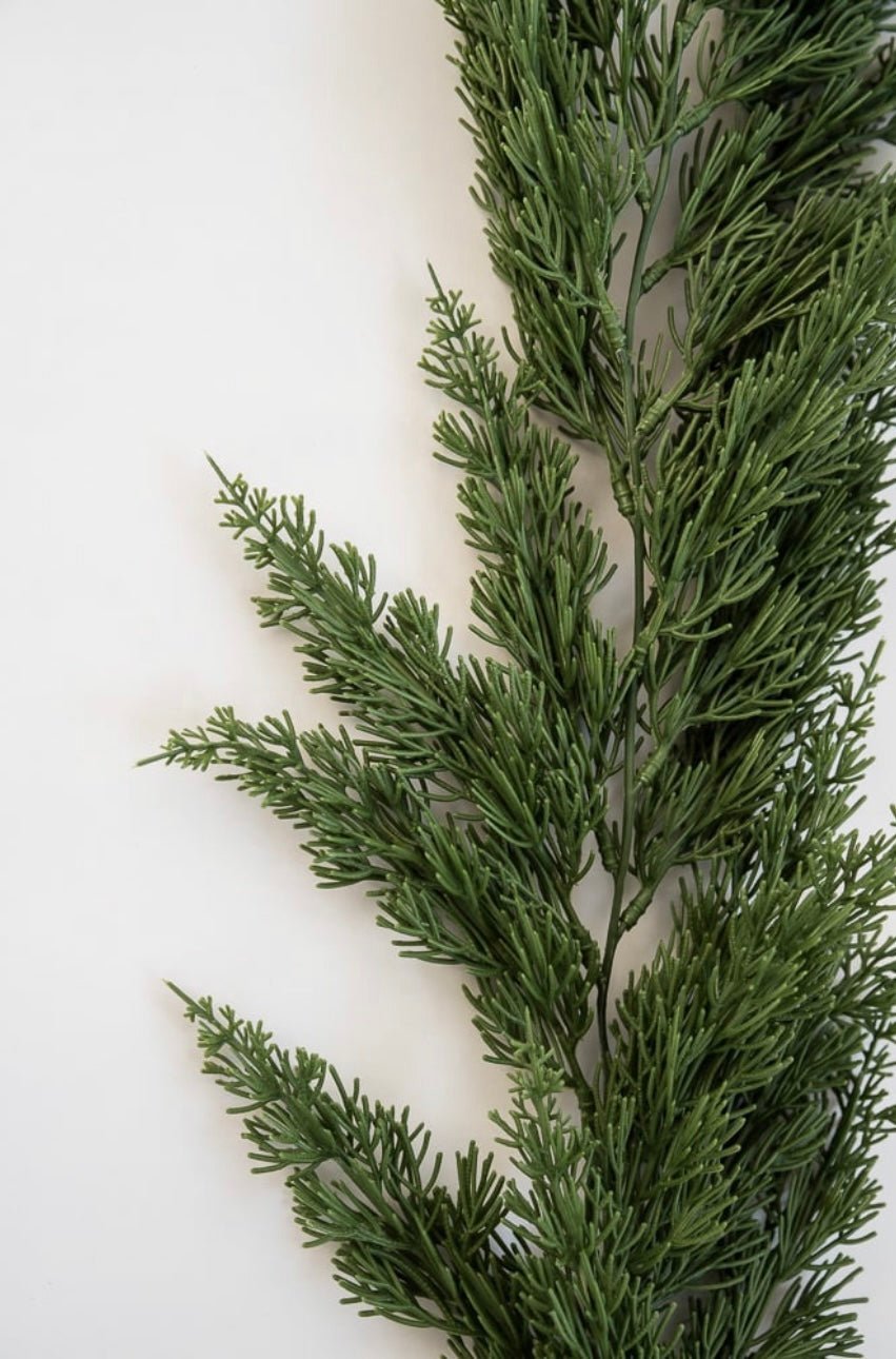 Soft touch artificial cedar pine garland 6’ - Greenery Marketgreenery82054