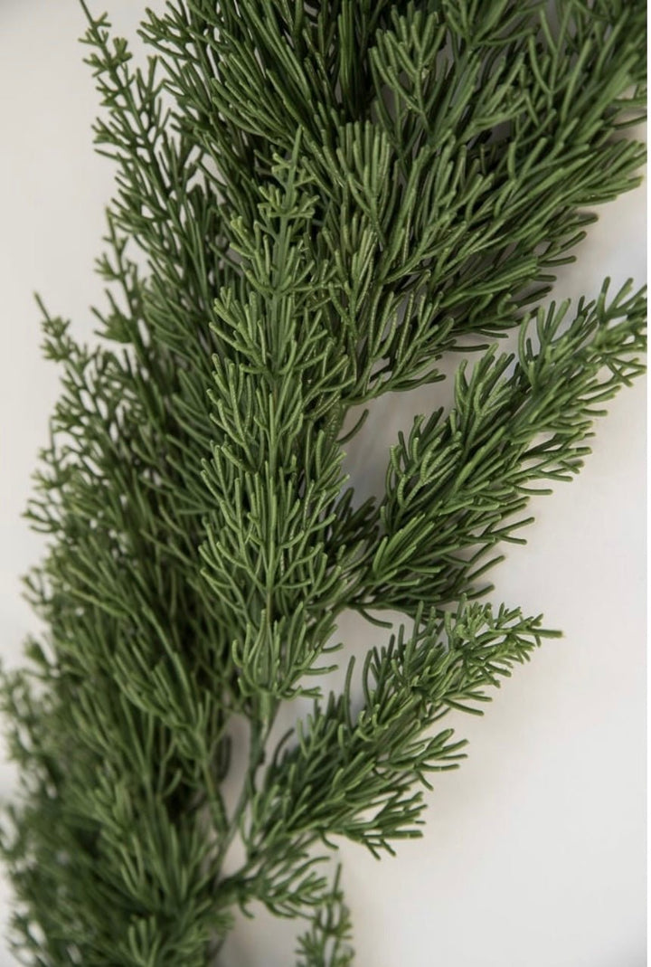 Soft touch artificial cedar pine garland 6’ - Greenery Marketgreenery82054