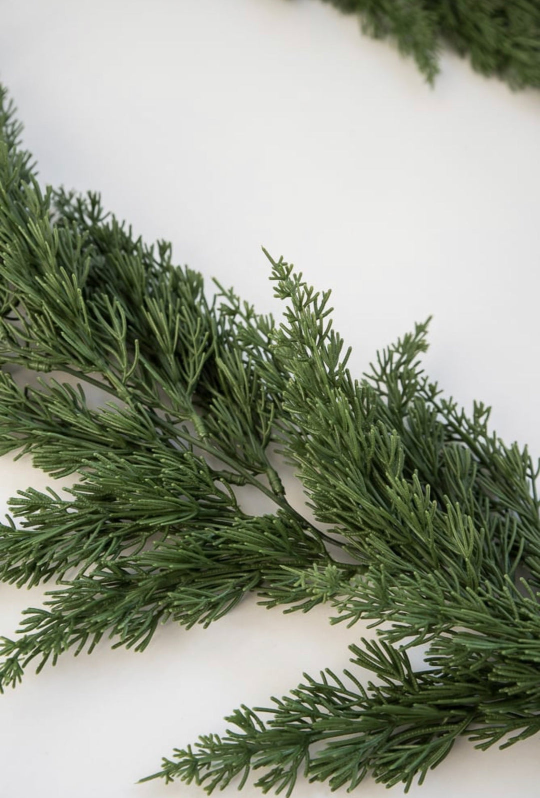 Soft touch artificial cedar pine garland 8’ - Greenery Marketgreenery84698