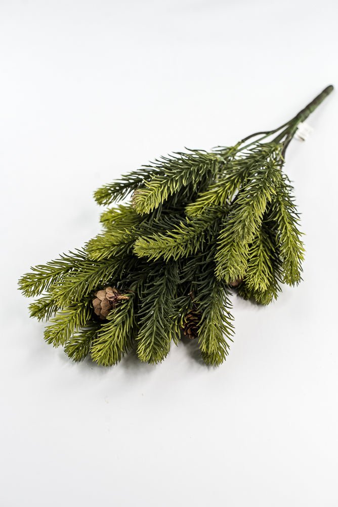 Soft Touch Noble Fir Pine Bush With Cones - Greenery MarketXp2360