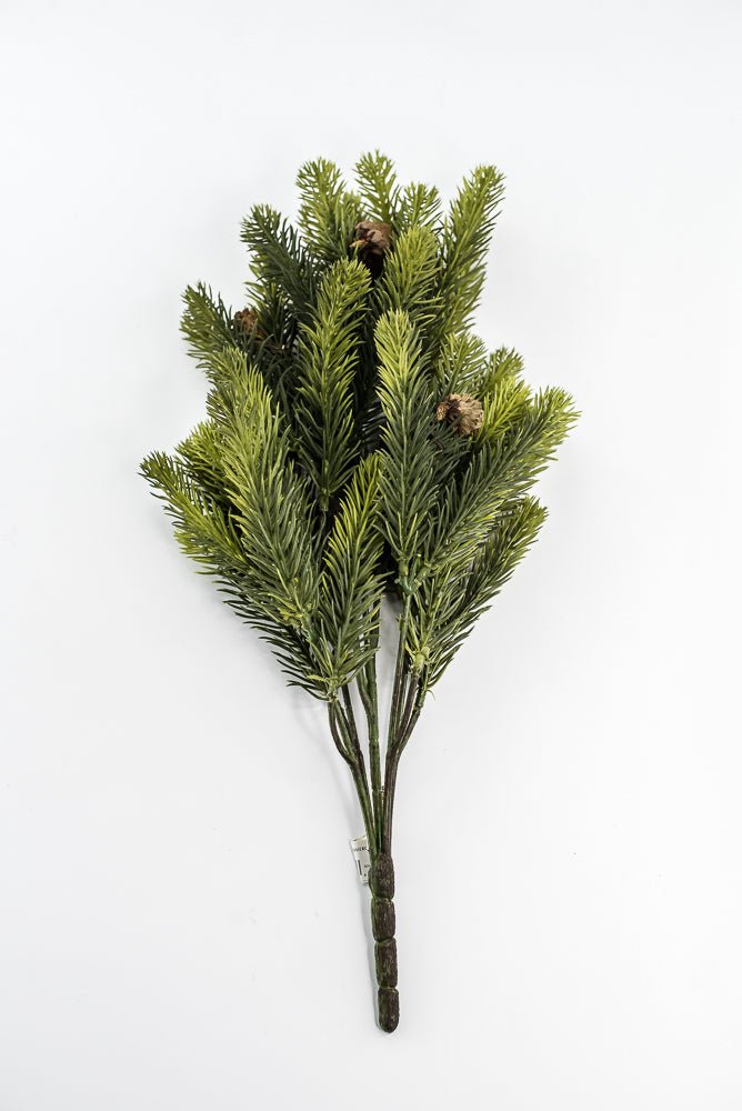 Soft Touch Noble Fir Pine Bush With Cones - Greenery MarketXp2360