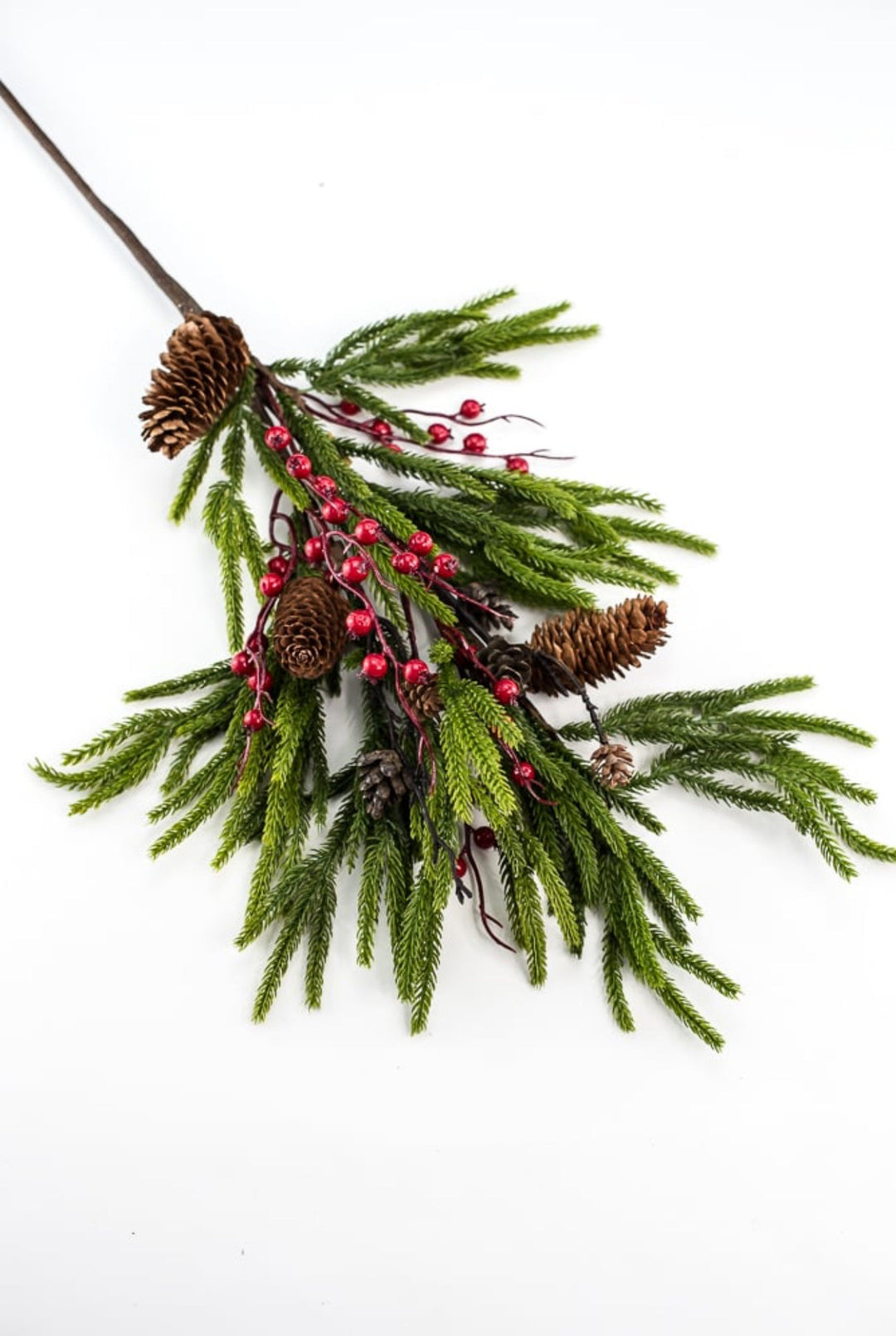 Soft touch Norfolk pine and berries spray - Greenery Market231895