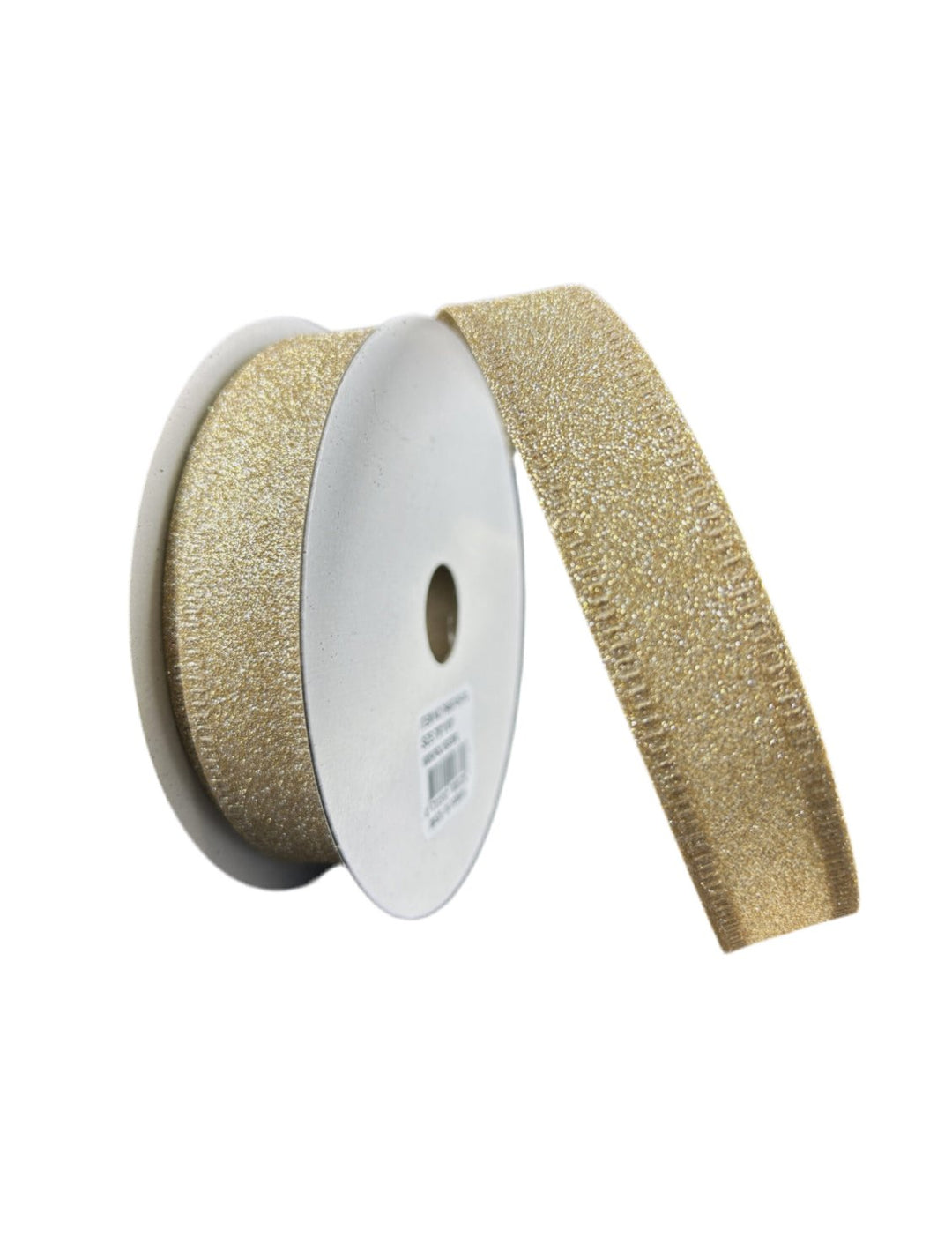 Solid Flat glitter champagne - Ribbon 7/8” - Greenery MarketWired ribbon76467 - 05 - 14