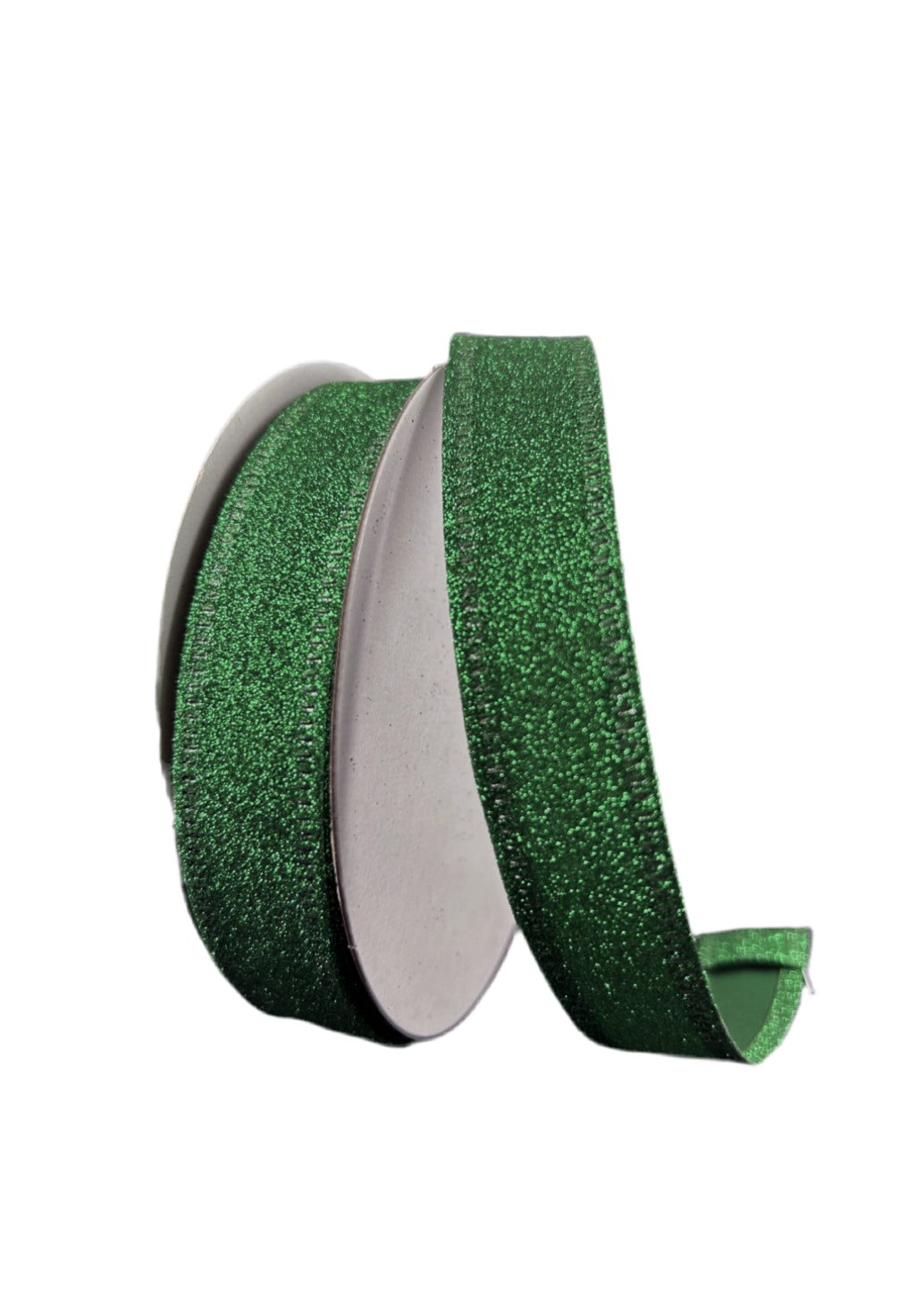 Solid Flat glitter emerald - Ribbon 7/8” - Greenery MarketWired ribbon76467 - 05 - 17