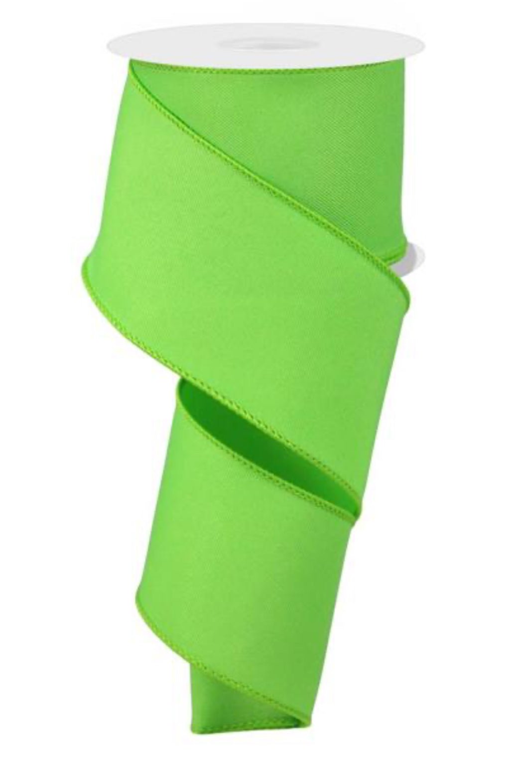 Green Loop Ribbon Solid lime green wired ribbon 2.5” - Greenery Market