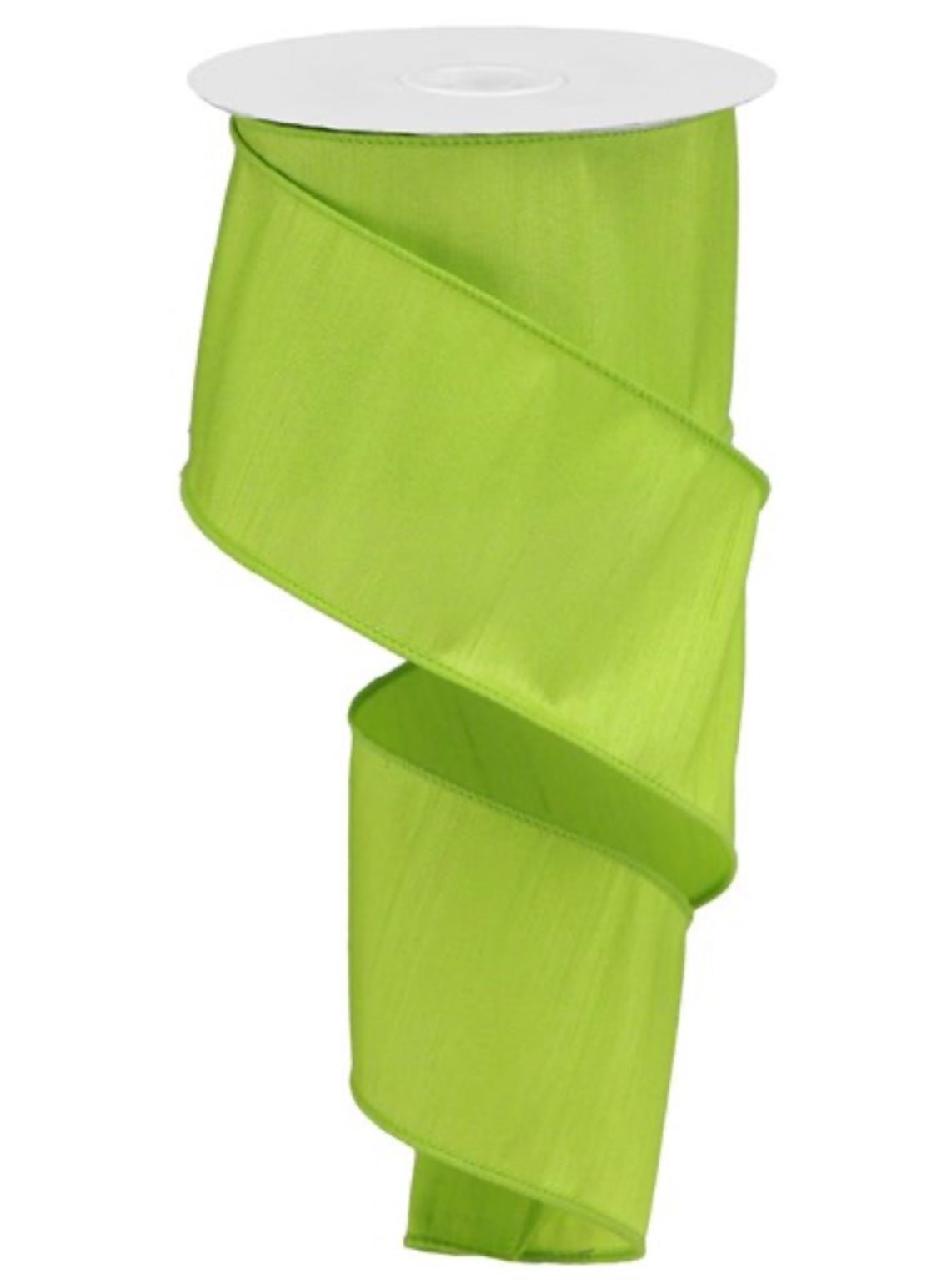 Spring green faux dupioni Solid 2.5” - Greenery MarketWired ribbonRD1102A4