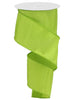 Spring green faux dupioni Solid 2.5” - Greenery MarketWired ribbonRD1102A4