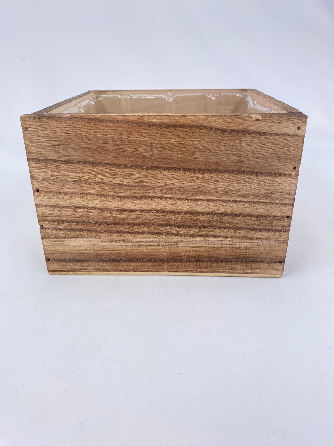 Square wooden containers - brown wash - Greenery Marketwreath base & containers7940BR