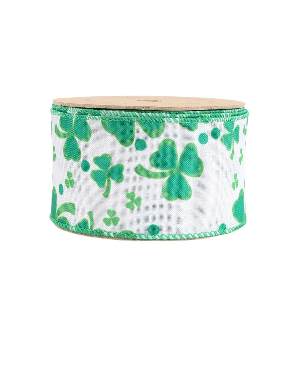 Shamrock Ribbon St Patrick’s day shamrock wired Ribbon 2.5” - Greenery Market