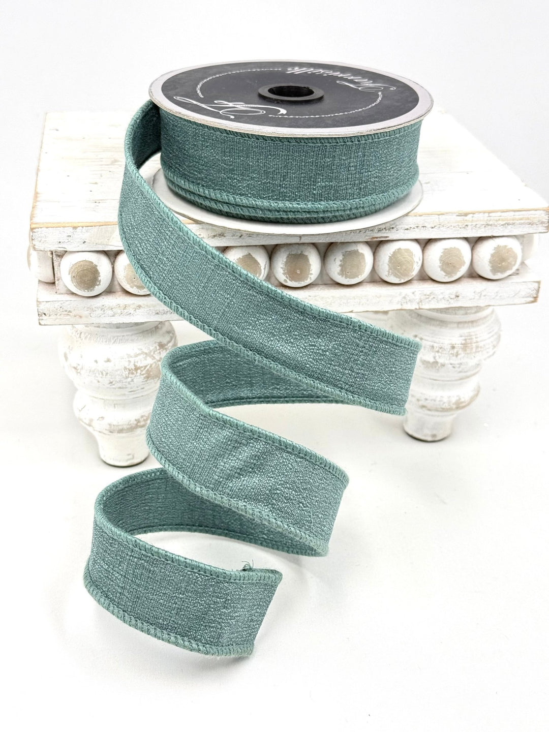 Steel blue shabby silk 1” farrisilk wired ribbon AS - IS - Greenery MarketRibbons & TrimRK114-17