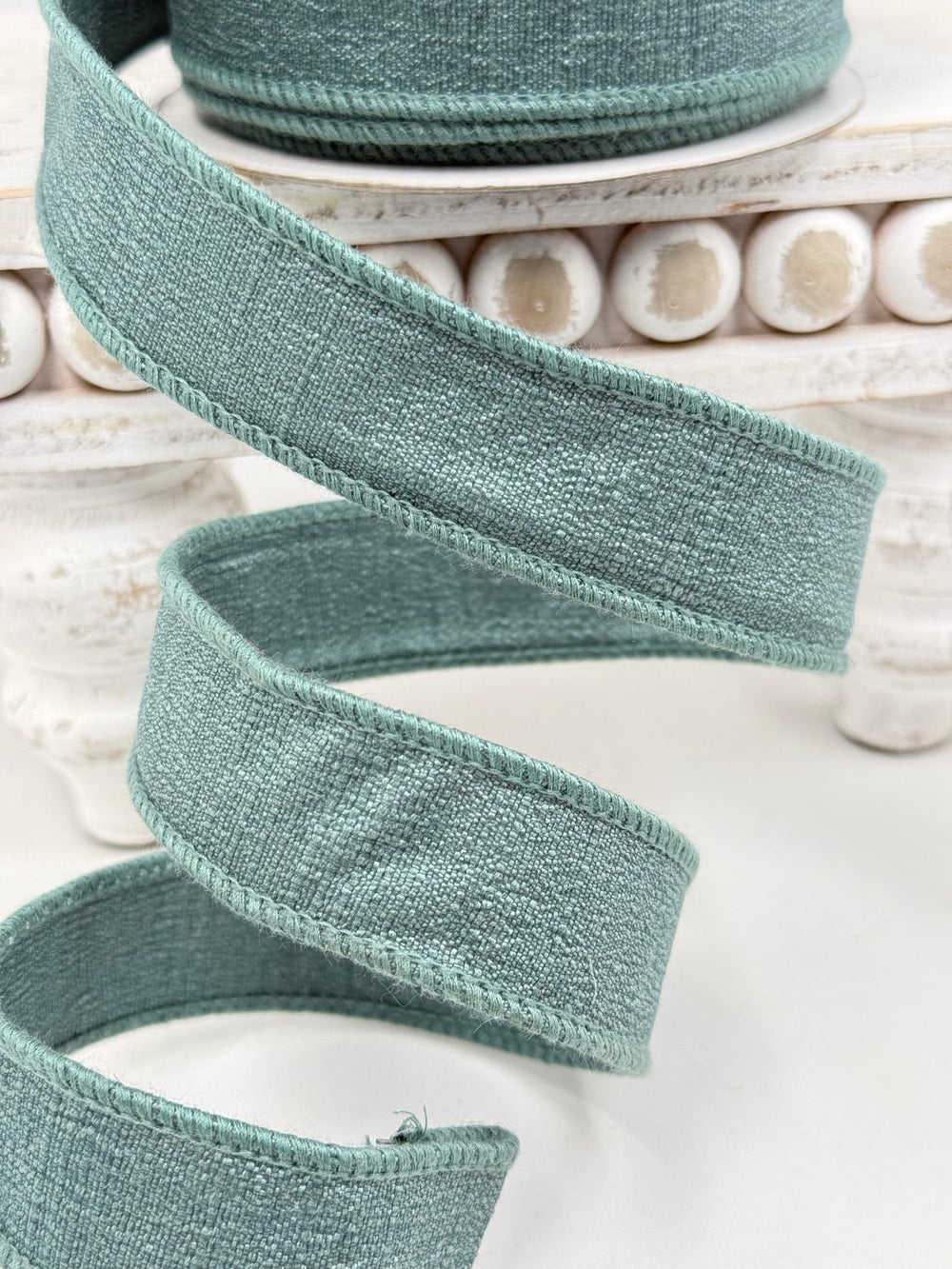 Steel blue shabby silk 1” farrisilk wired ribbon AS - IS - Greenery MarketRibbons & TrimRK114-17