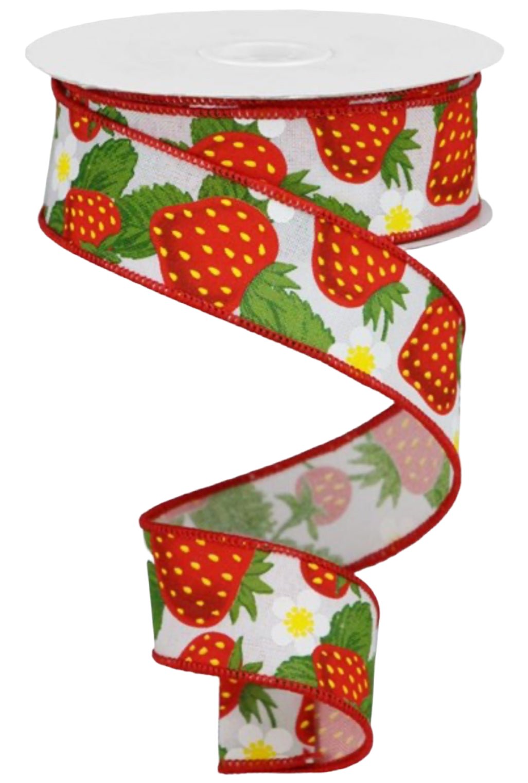 Strawberry wired ribbon, 1.5” - Greenery MarketWired ribbonRGA118327