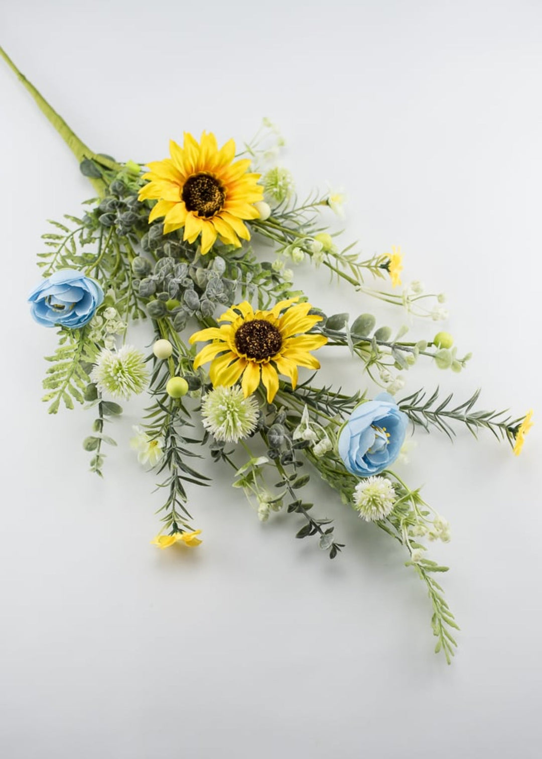 Sunflower and Ranunculus spray with greenery - Greenery Market63341sp30