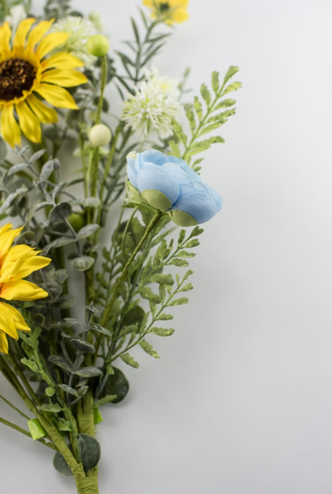 Sunflower and Ranunculus spray with greenery - Greenery Market63341sp30