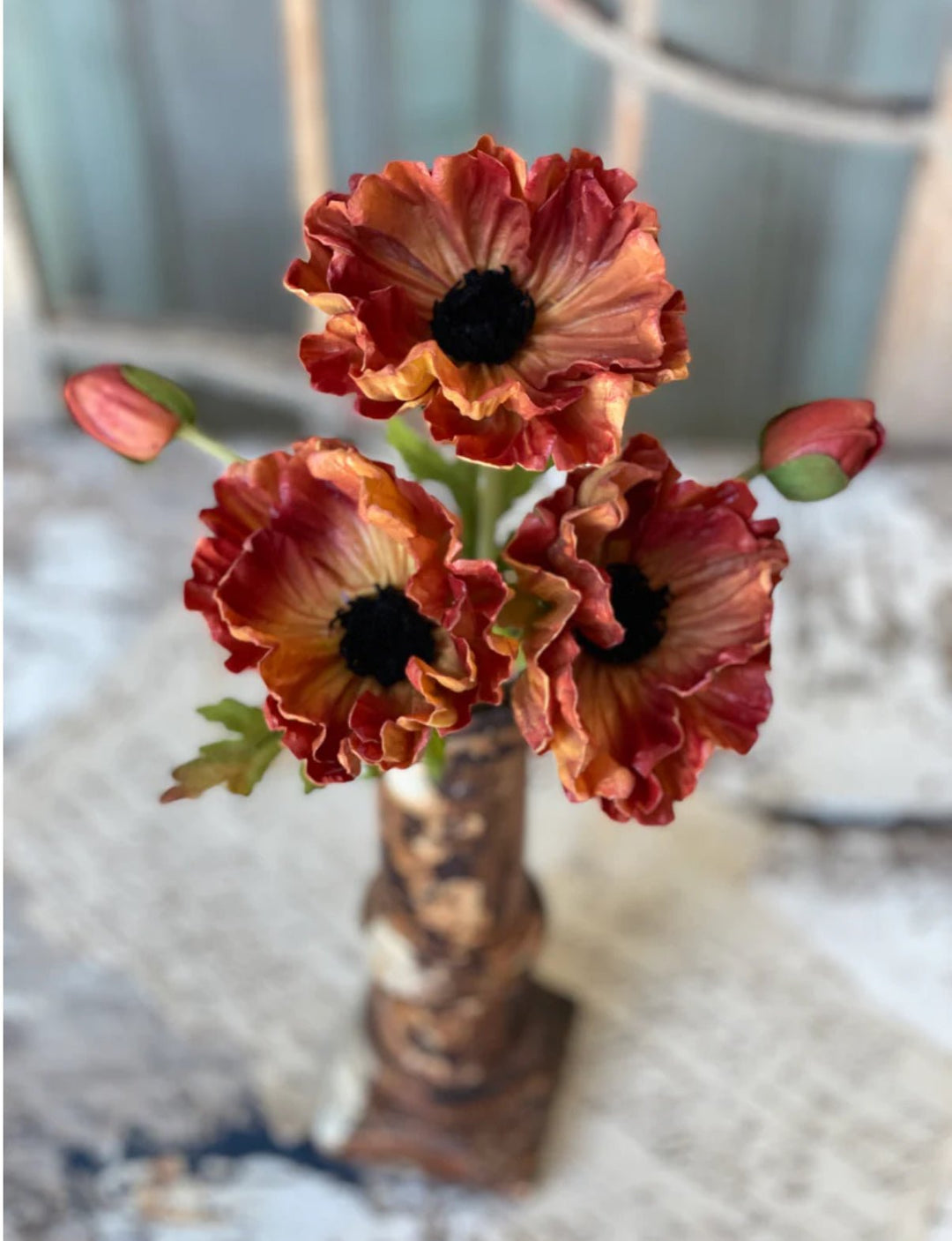 Sunset poppies bundle real touch - Greenery MarketArtificial FloraRH3518