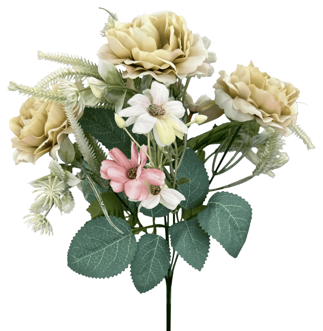 Taupe Rose Bush - 15" - Greenery MarketArtificial Flowers35163TAUPE