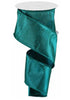 Teal Green faux dupioni ribbon, 2.5" metallic wired ribbon - Greenery Marketwired ribbonRGA1138A2
