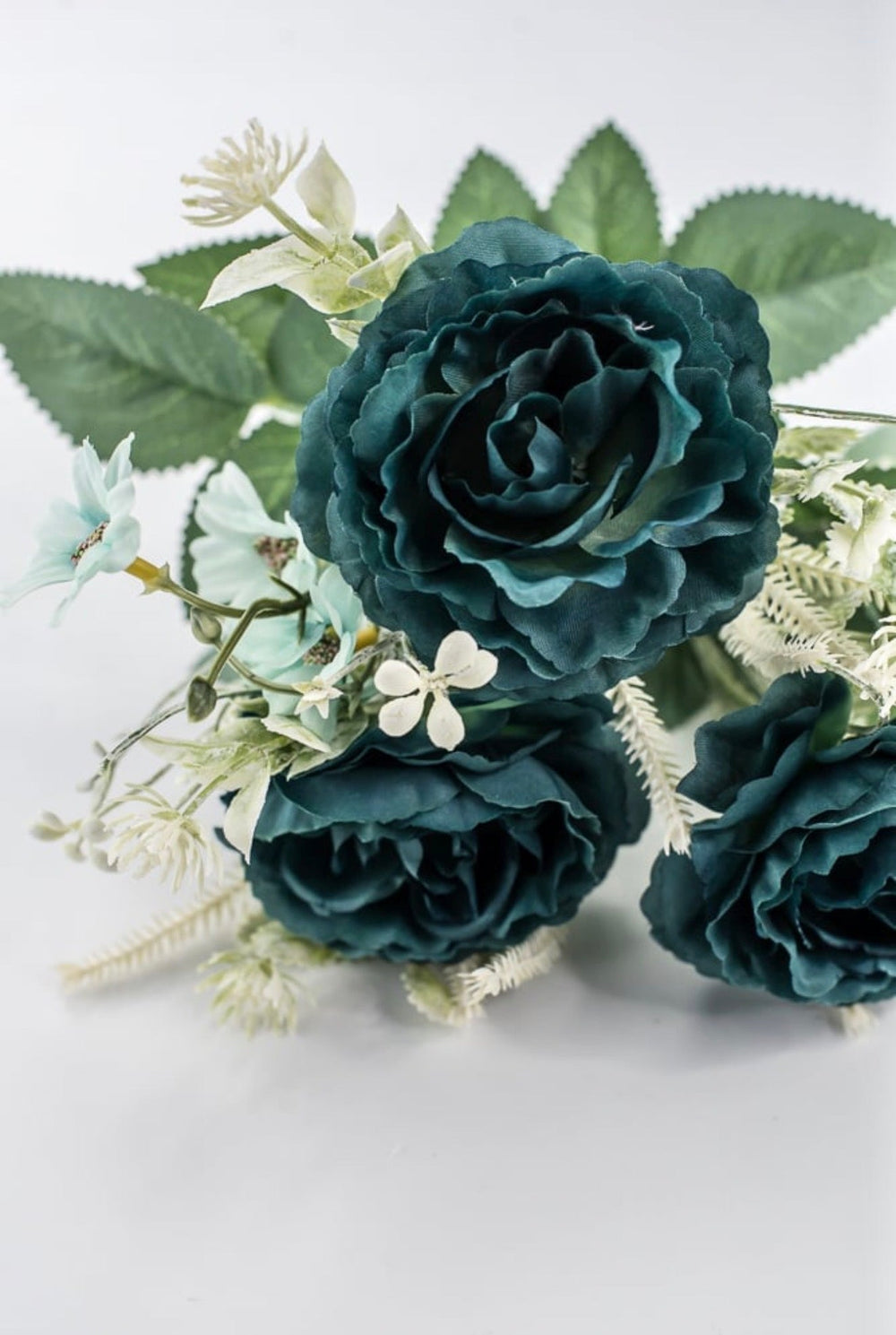 Teal Rose Bush - 15" - Greenery MarketArtificial Flowers35163TEAL