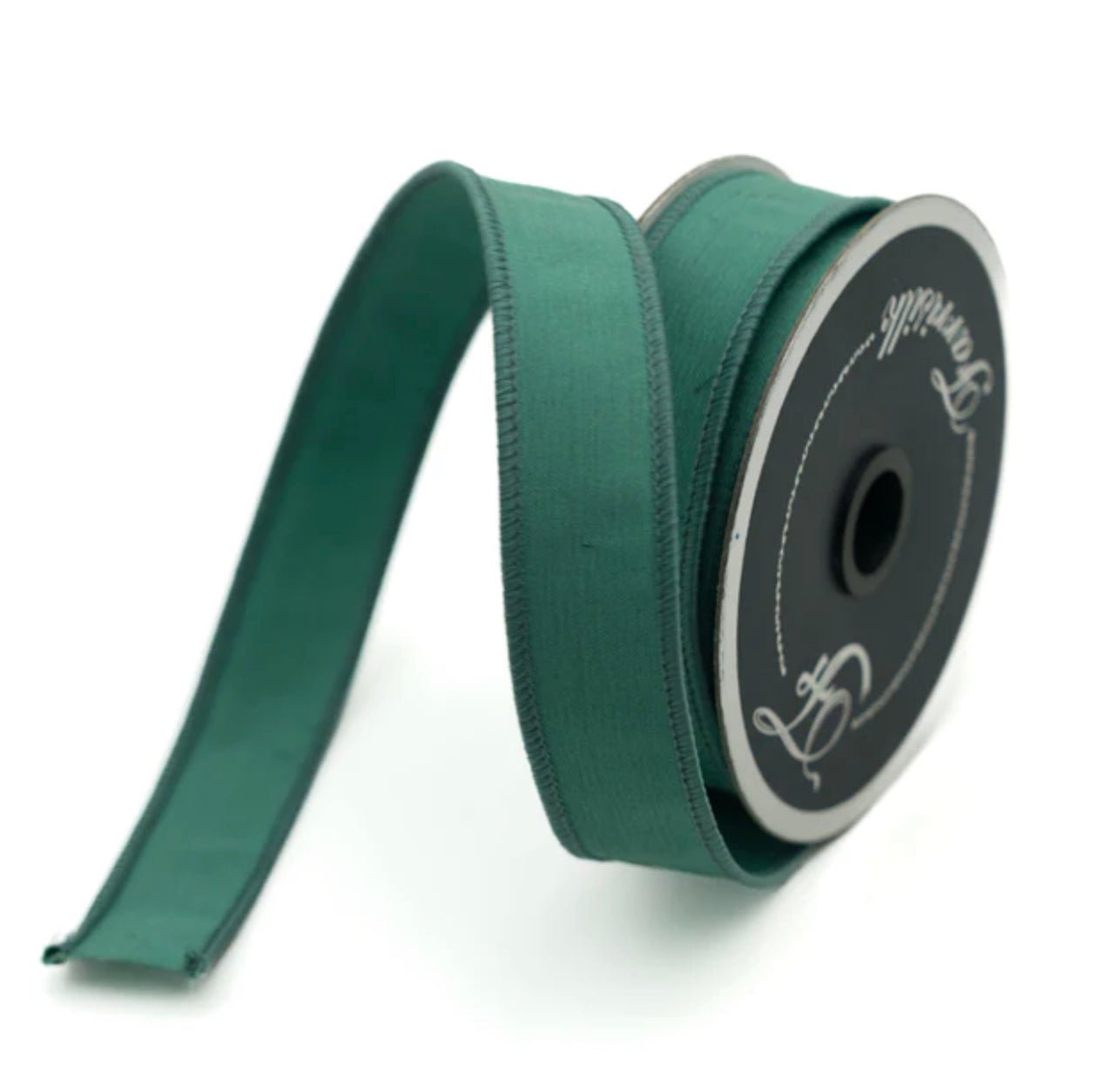 Teal taffeta 1” farrisilk wired ribbon - Greenery MarketRibbons & TrimRK411-18