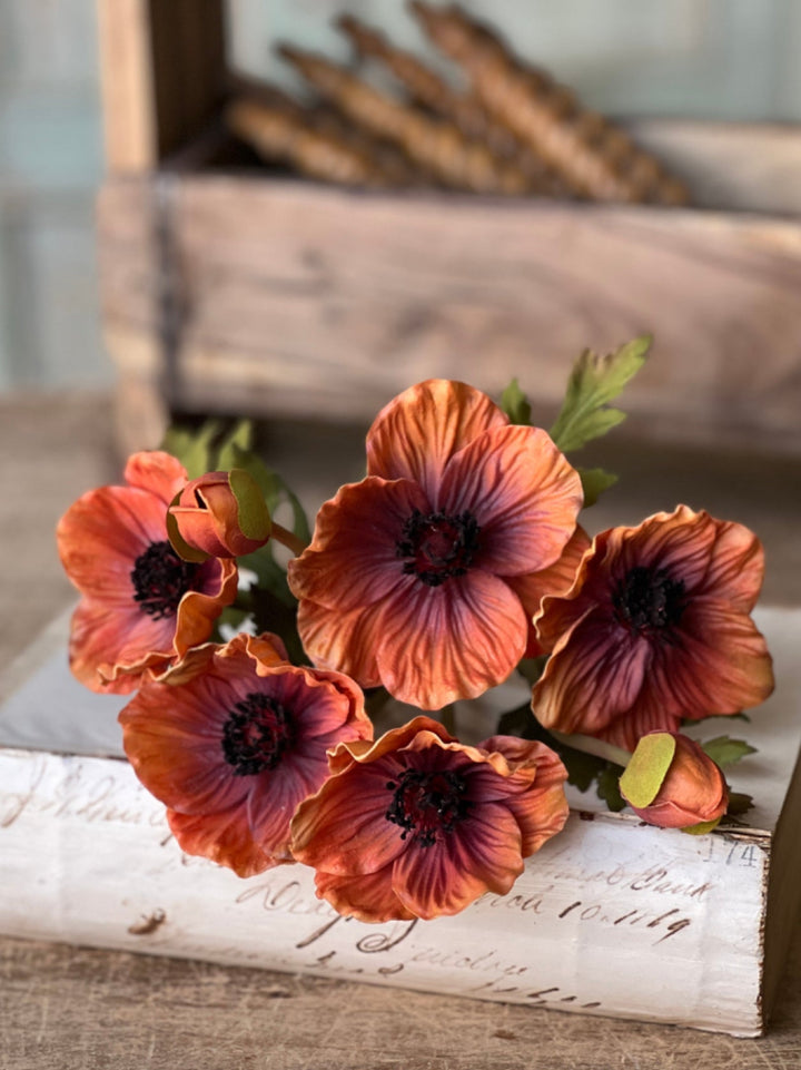 Terracotta poppies bundle - real touch - Greenery MarketArtificial FloraRH6292