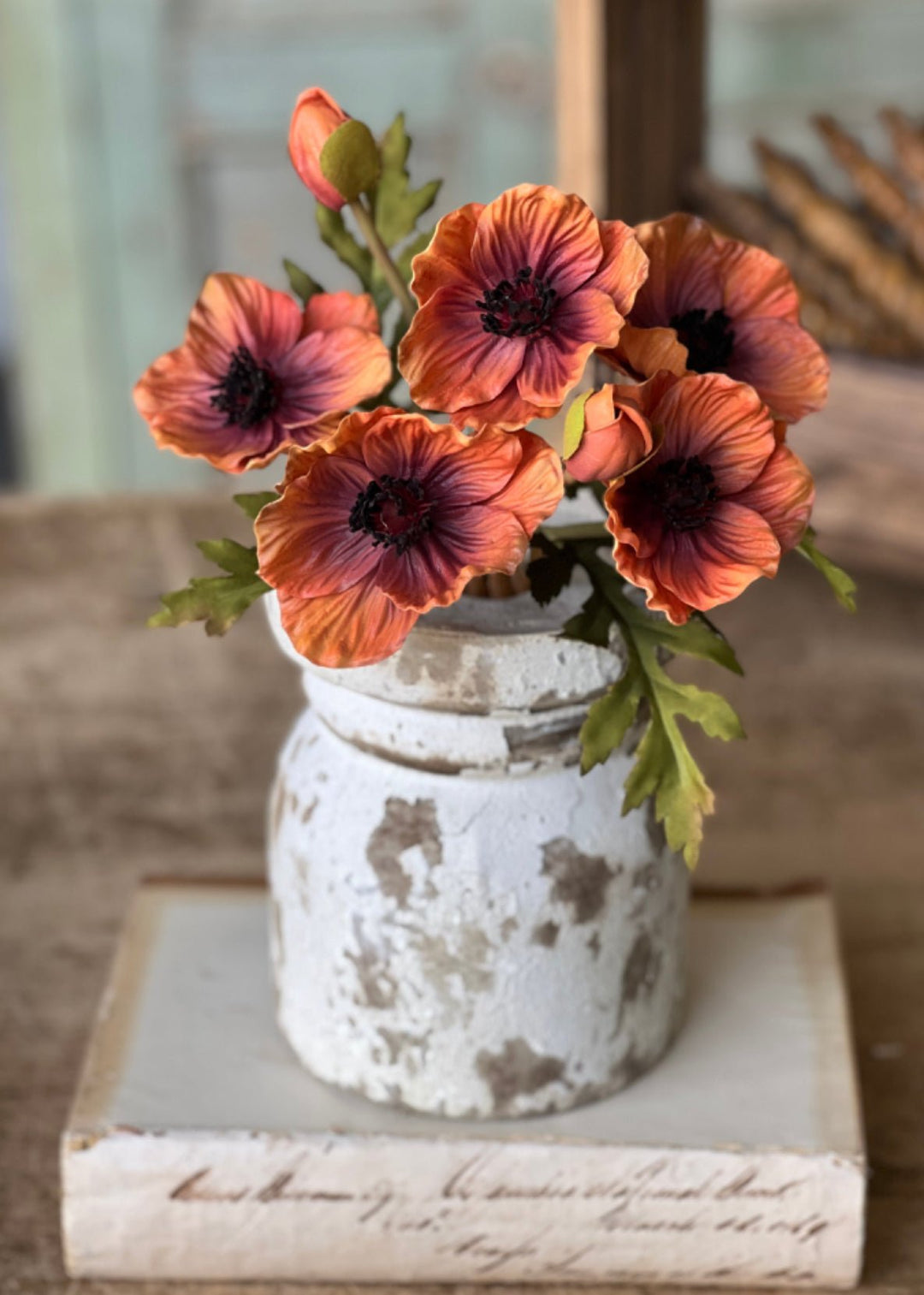 Terracotta poppies bundle - real touch - Greenery MarketArtificial FloraRH6292