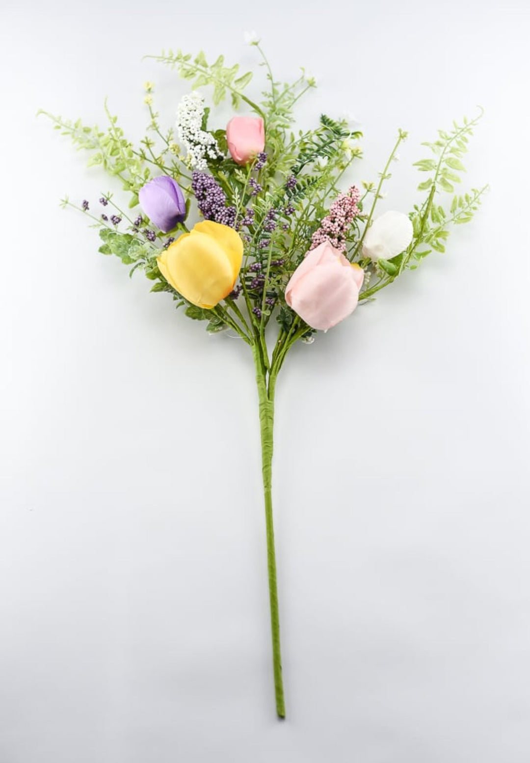 Tulip spray - lavender, yellow, pink - Greenery MarketArtificial Flora40006