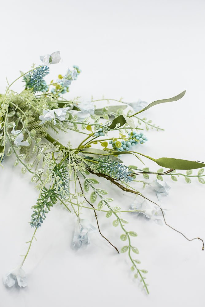 Turquoise Blue Lavender and Berry Spray - 23" - Greenery MarketArtificial Flora60919-TQ