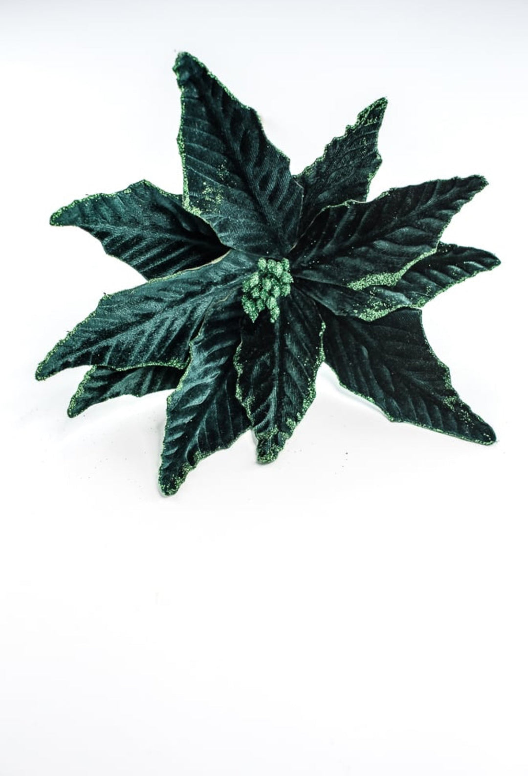 Velvet poinsettia - dark green - Greenery MarketWinter and Christmas85517DKGN