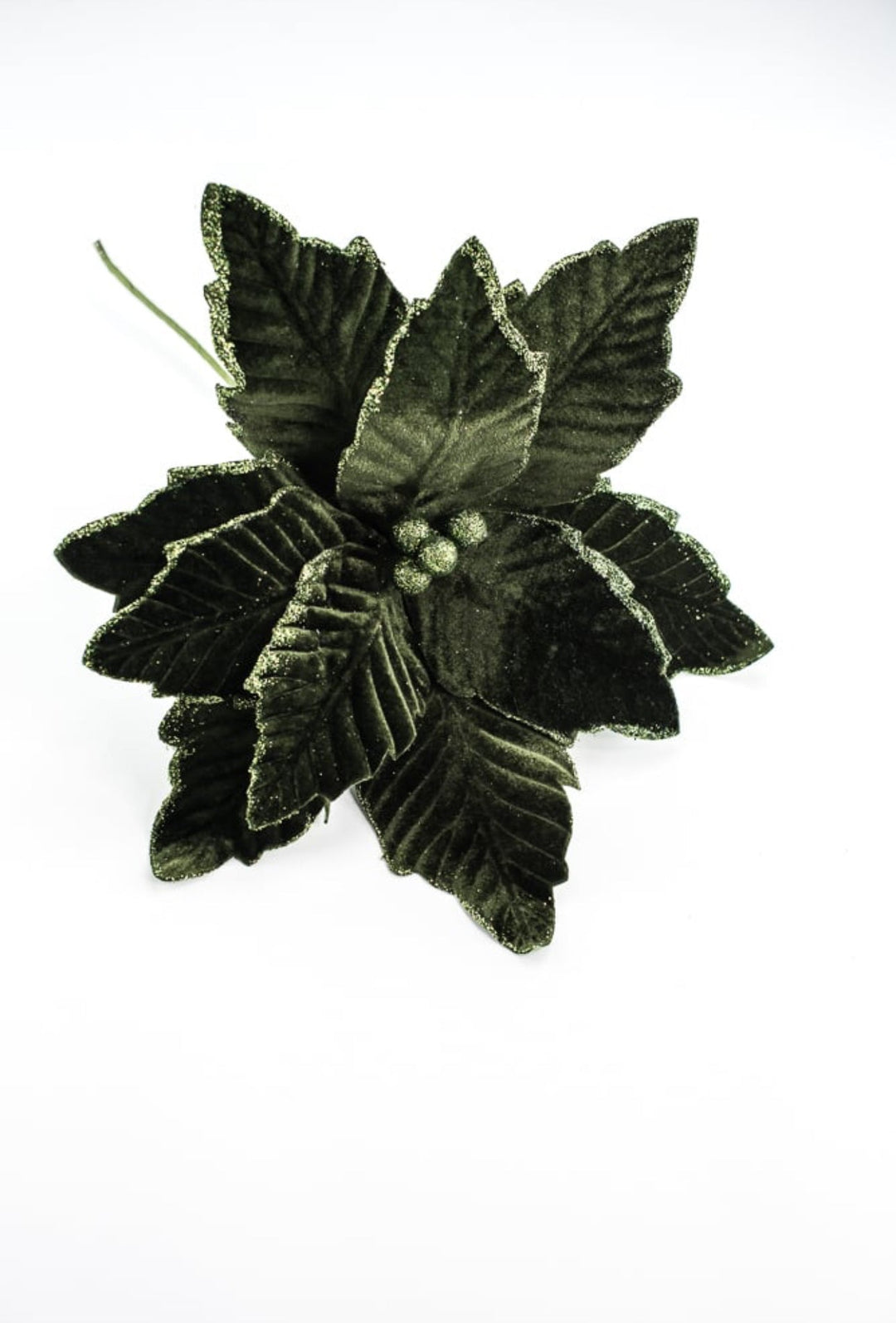 Velvet poinsettia - dark mossy green - Greenery MarketWinter and ChristmasXS401112