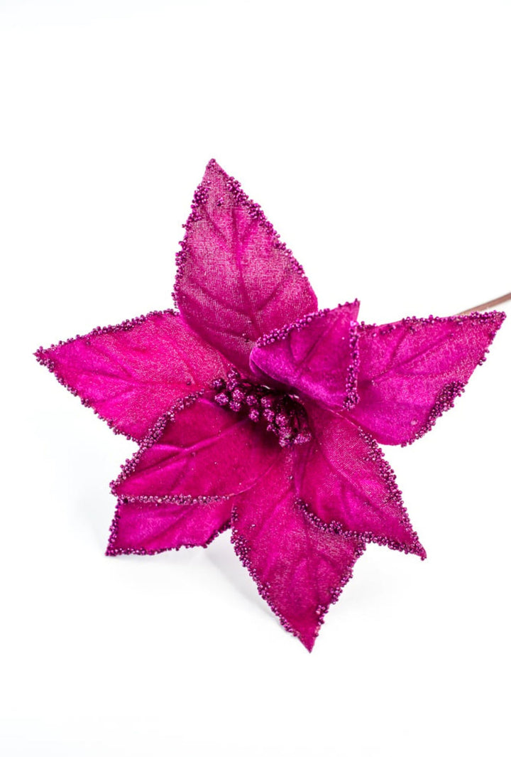 Velvet poinsettia - pink - Greenery MarketWinter and Christmas234211