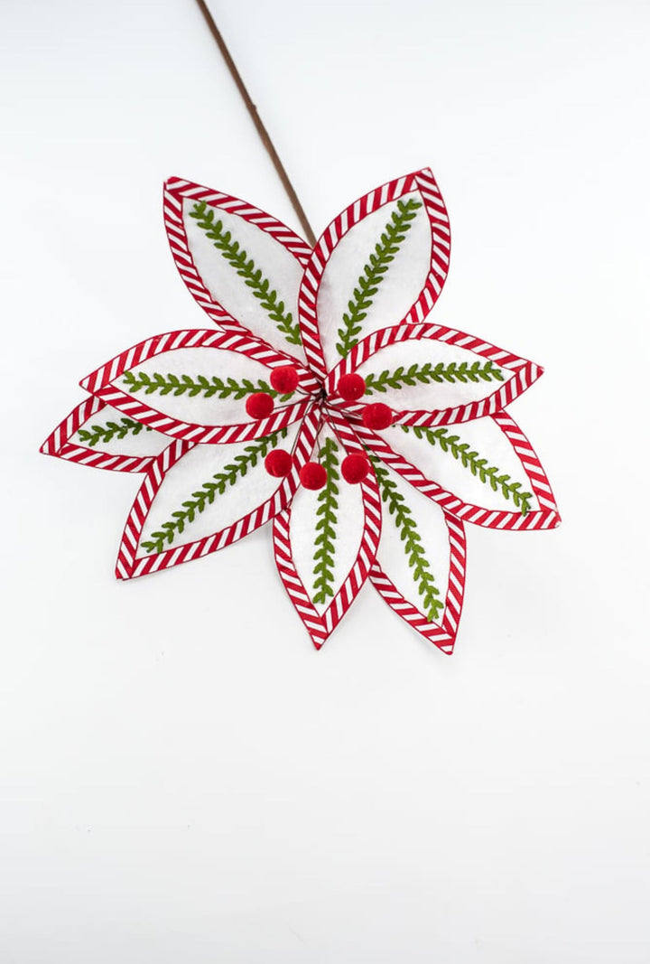 Vine poinsettia stem - red and green - Greenery Market228314