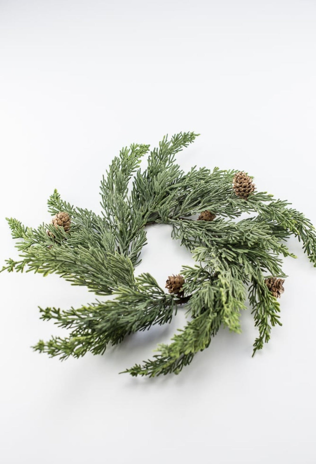 Washed cedar mini wreath, candle ring wreath - Greenery Marketwreath base & containersXD450 - SG