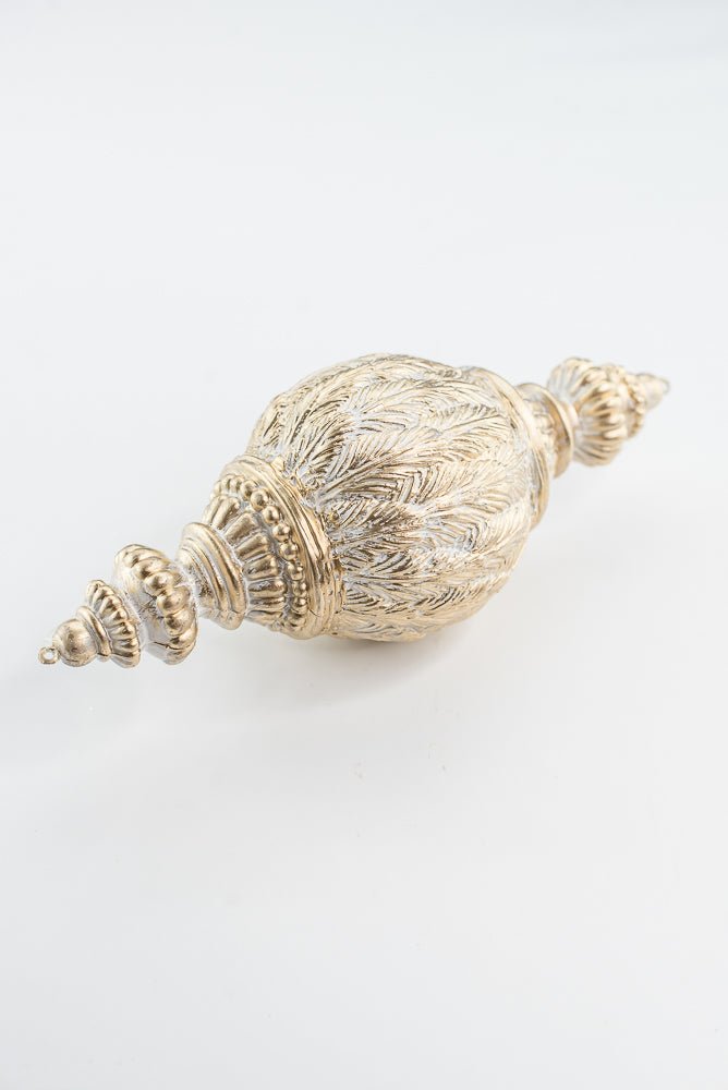 White and Gold Xmas Hanging Ornament - Greenery Market32178-WTGD