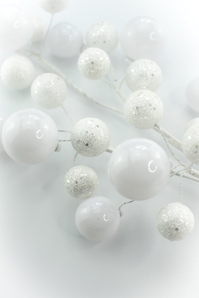 White Ball Spray - Greenery Market86599WT