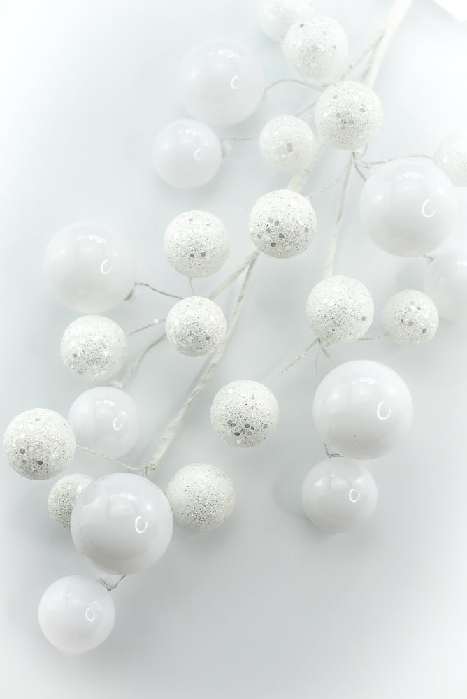 White Ball Spray - Greenery Market86599WT